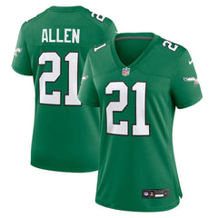 Eric Allen Philadelphia Eagles Women's Alternate Game Jersey Kelly Green - Nike