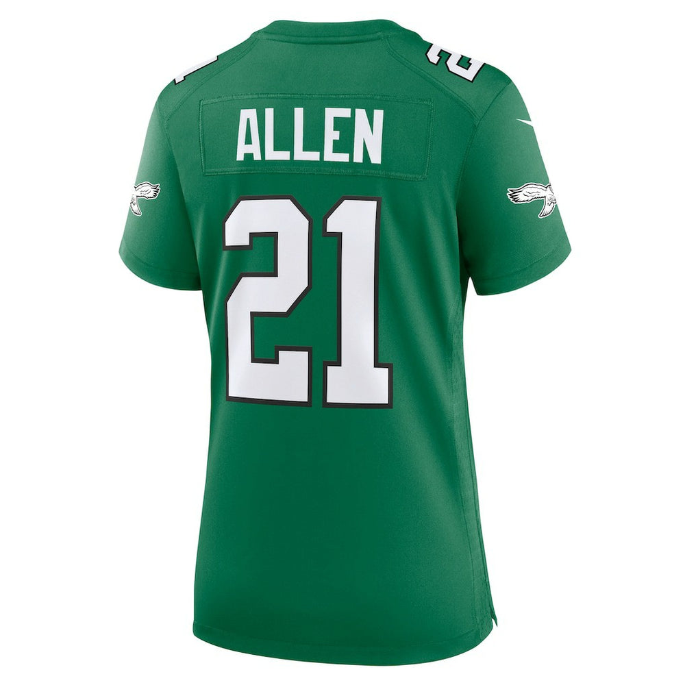 Eric Allen Philadelphia Eagles Women's Alternate Game Jersey Kelly Green - Nike