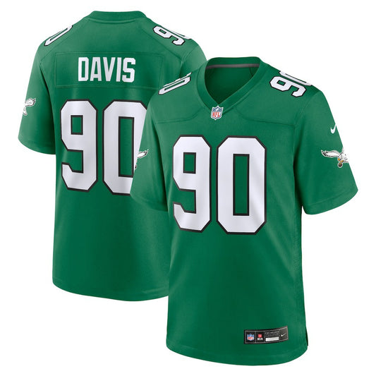 Jordan Davis Philadelphia Eagles Alternate Game Jersey - Kelly Green | NFL Jerseys