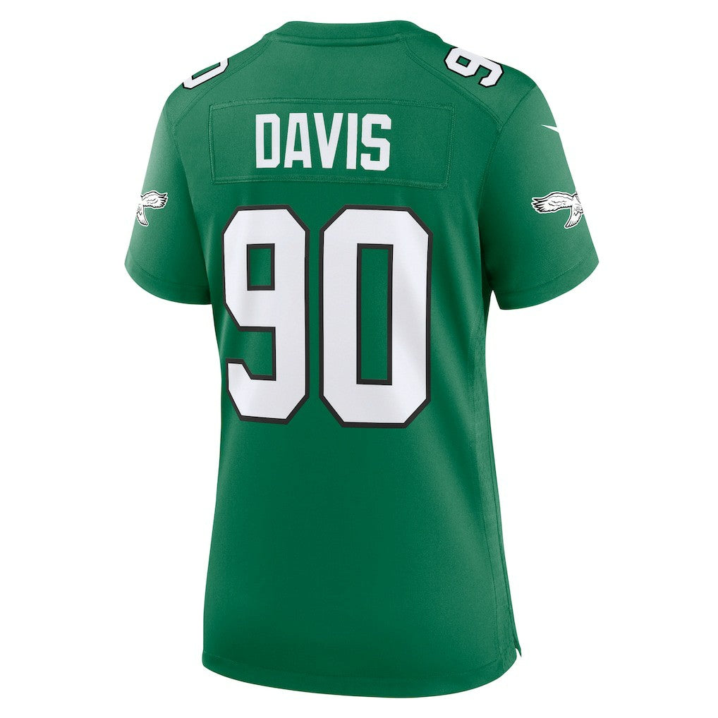 Jordan Davis Philadelphia Eagles Women's Alternate Game Jersey Kelly Green - Nike