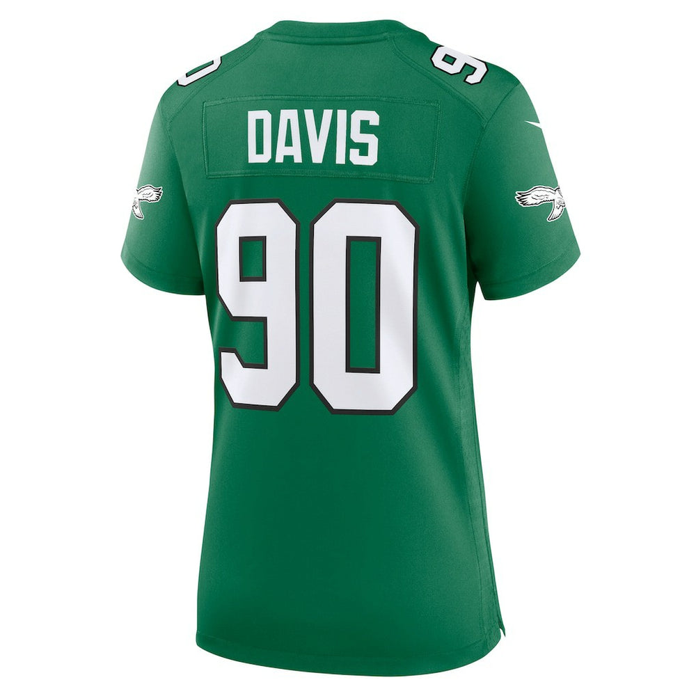 Jordan Davis Philadelphia Eagles Women's Alternate Game Jersey Kelly Green - Nike
