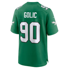 Mike Golic Philadelphia Eagles Retired Player Alternate Game Jersey Kelly Green - Nike