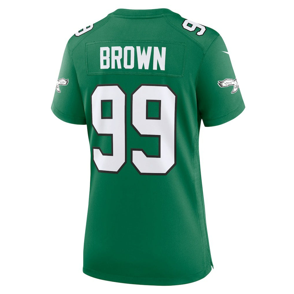 Jerome Brown Philadelphia Eagles Women's Alternate Game Jersey Kelly Green - Nike