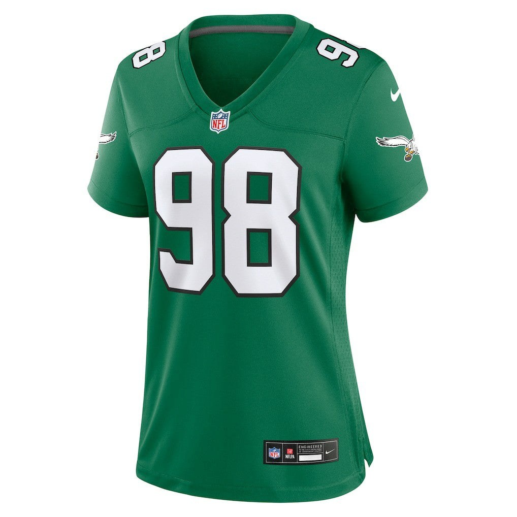 Jalen Carter Philadelphia Eagles Women's Alternate Game Jersey Kelly Green - Nike