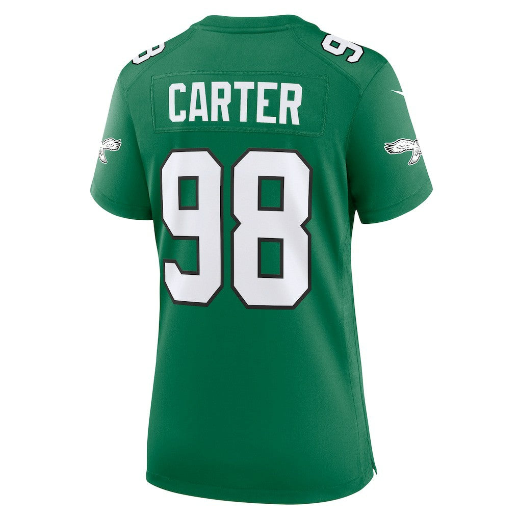 Jalen Carter Philadelphia Eagles Women's Alternate Game Jersey Kelly Green - Nike