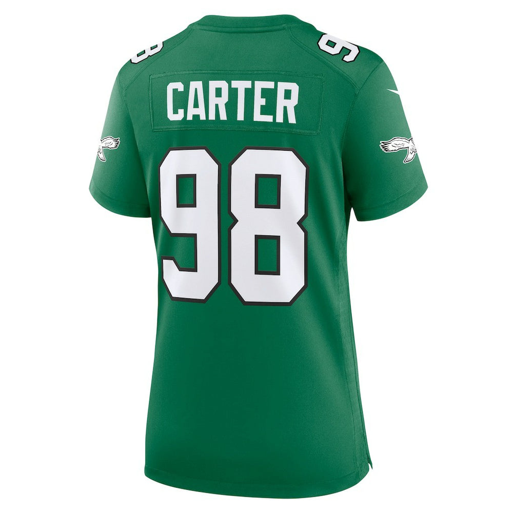 Jalen Carter Philadelphia Eagles Women's Alternate Game Jersey Kelly Green - Nike