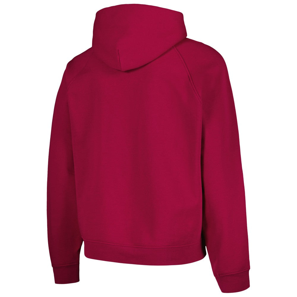 Barcelona Team Oversized Raglan Pullover Hoodie - Red