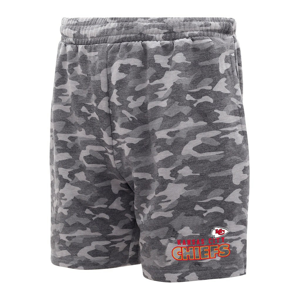 Kansas City Chiefs Concepts Sport Biscayne Camo Shorts Charcoal - NFL