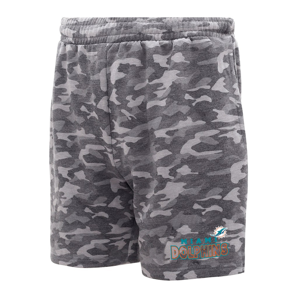 Miami Dolphins Concepts Sport Biscayne Camo Shorts Charcoal - NFL