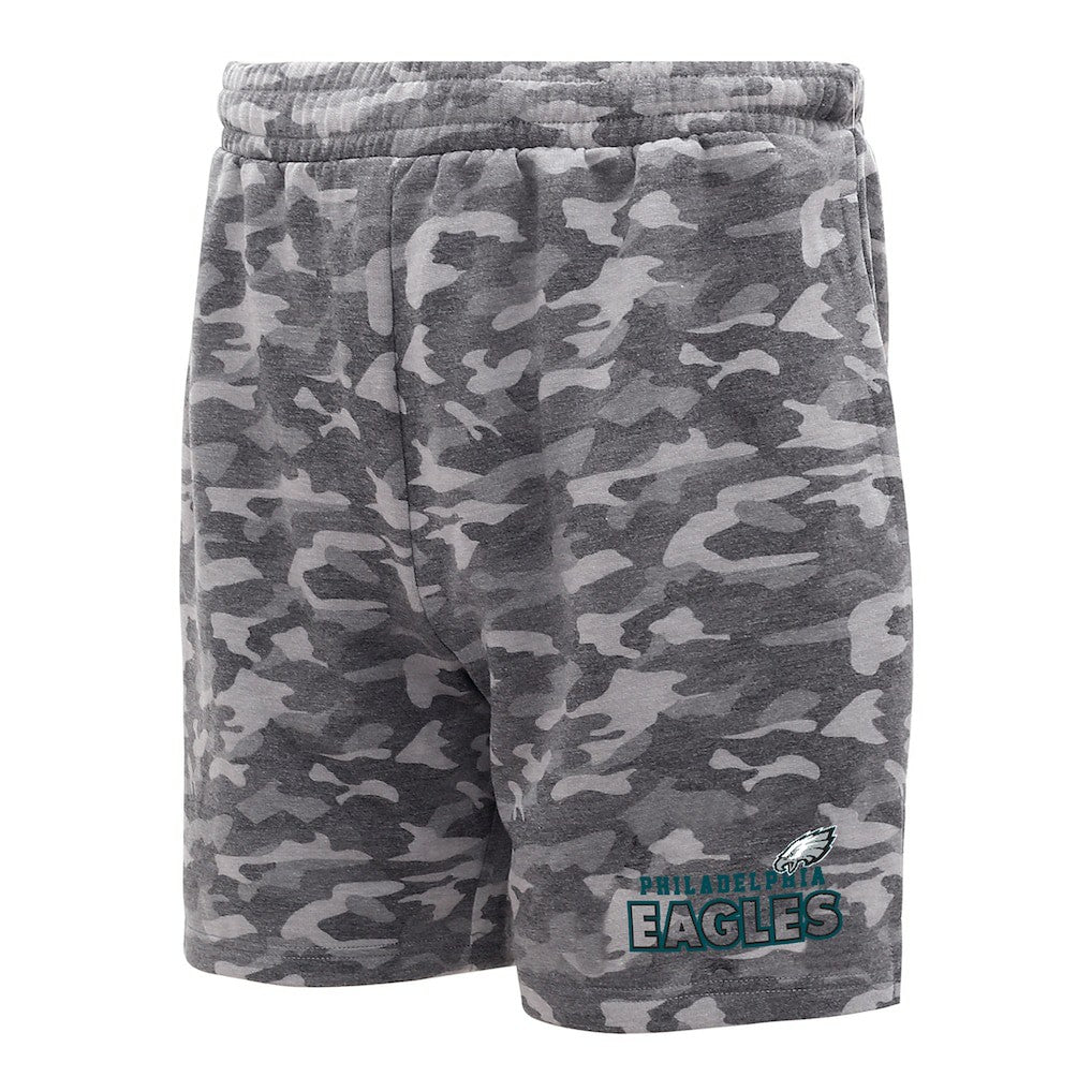 Philadelphia Eagles Concepts Sport Biscayne Camo Shorts Charcoal - NFL