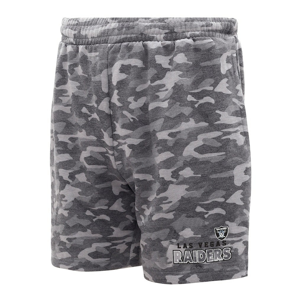 Las Vegas Raiders Concepts Sport Biscayne Camo Shorts Charcoal - NFL