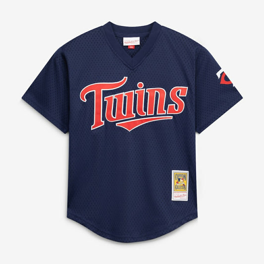 David Ortiz Minnesota Twins Mitchell & Ness Youth Cooperstown Collection Mesh Batting Practice Jersey - Navy | MLB Jerseys
