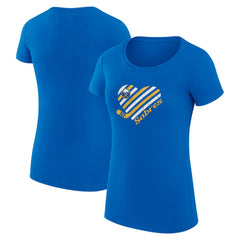 Buffalo Sabres - G-III 4Her by Carl Banks Women's Super-Slim Fit Lightweight Heart T-Shirt Royal