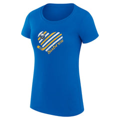 Buffalo Sabres - G-III 4Her by Carl Banks Women's Super-Slim Fit Lightweight Heart T-Shirt Royal
