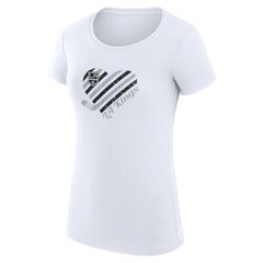 Los Angeles Kings - G-III 4Her by Carl Banks Women's Super-Slim Fit Lightweight Heart T-Shirt White