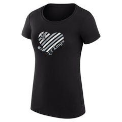 Los Angeles Kings - G-III 4Her by Carl Banks Women's Super-Slim Fit Lightweight Heart T-Shirt Black