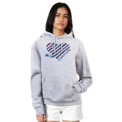 Colorado Avalanche - G-III 4Her by Carl Banks Women's Heart Pullover Hoodie Heather Gray