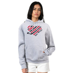 Detroit Red Wings - G-III 4Her by Carl Banks Women's Heart Pullover Hoodie Heather Gray