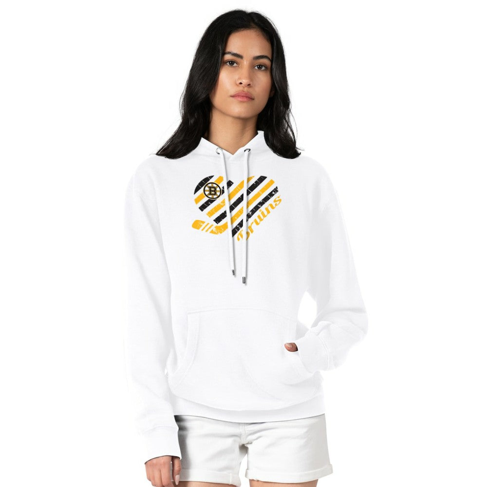 Boston Bruins G-III 4Her by Carl Banks Women's Heart Pullover Hoodie White