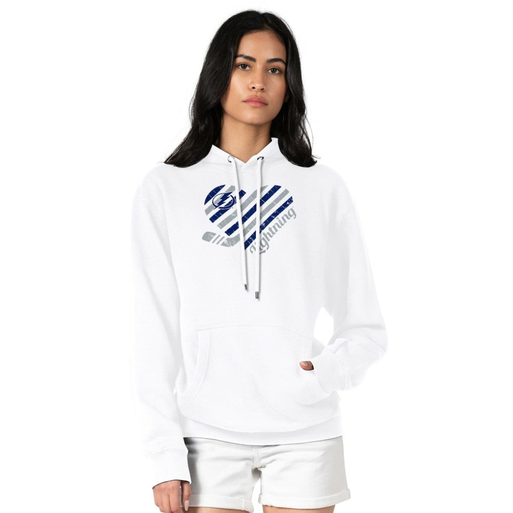 Tampa Bay Lightning - G-III 4Her by Carl Banks Women's Heart Pullover Hoodie White