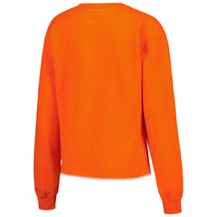 Tampa Bay Buccaneers Refried Apparel Women's Retro Cropped Tri-Blend Pullover Sweatshirt Orange - NFL