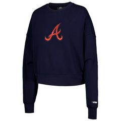 Atlanta Braves Pro Standard Women's Painted Sky Pullover Sweatshirt Online
