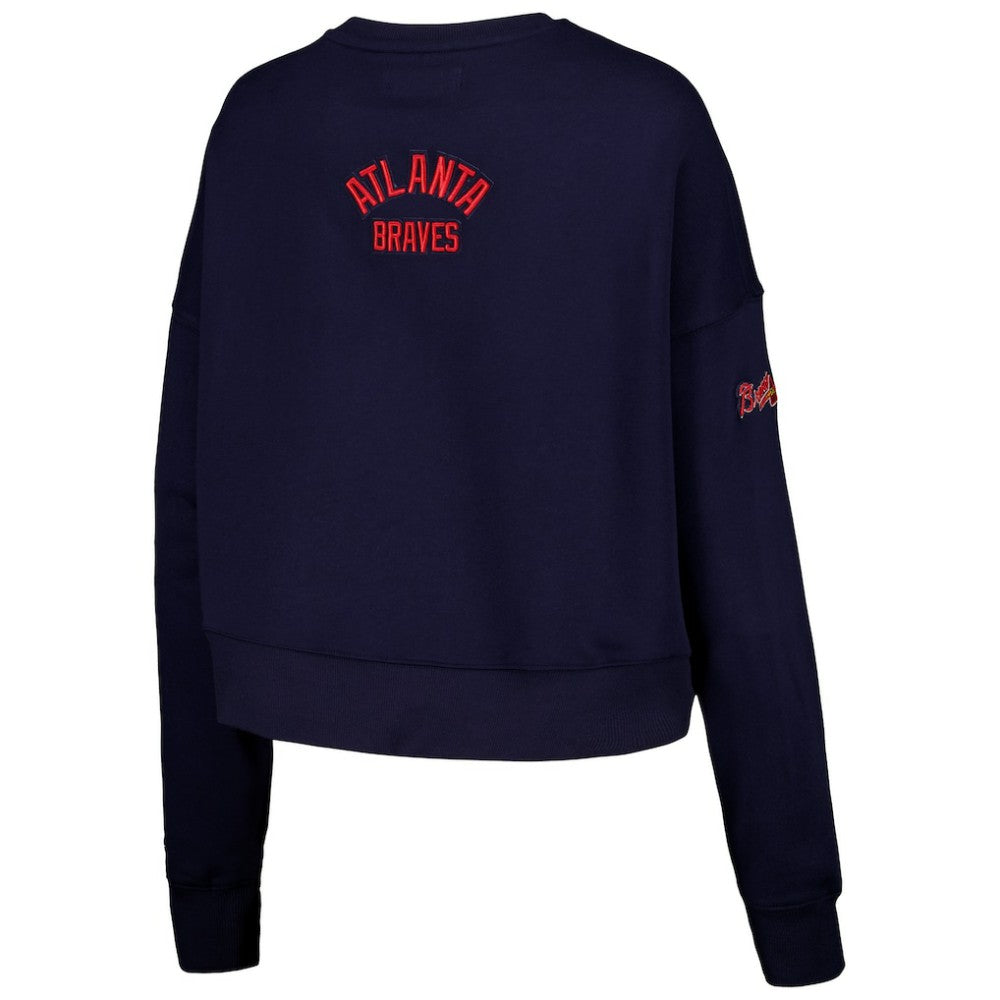 Atlanta Braves Pro Standard Women's Painted Sky Pullover Sweatshirt Online