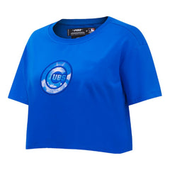 Chicago Cubs Pro Standard Women's Painted Sky Boxy Cropped T-Shirt for sale