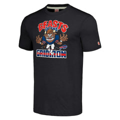 Buffalo Bills Homage Unisex Monsters of the Gridiron Halloween Tri-Blend T-Shirt Charcoal - NFL