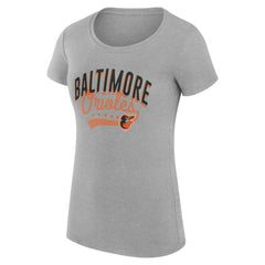 Baltimore Orioles G-III 4Her by Carl Banks Women's Super-Slim Fit Lightweight Filigree Team T-Shirt for sale