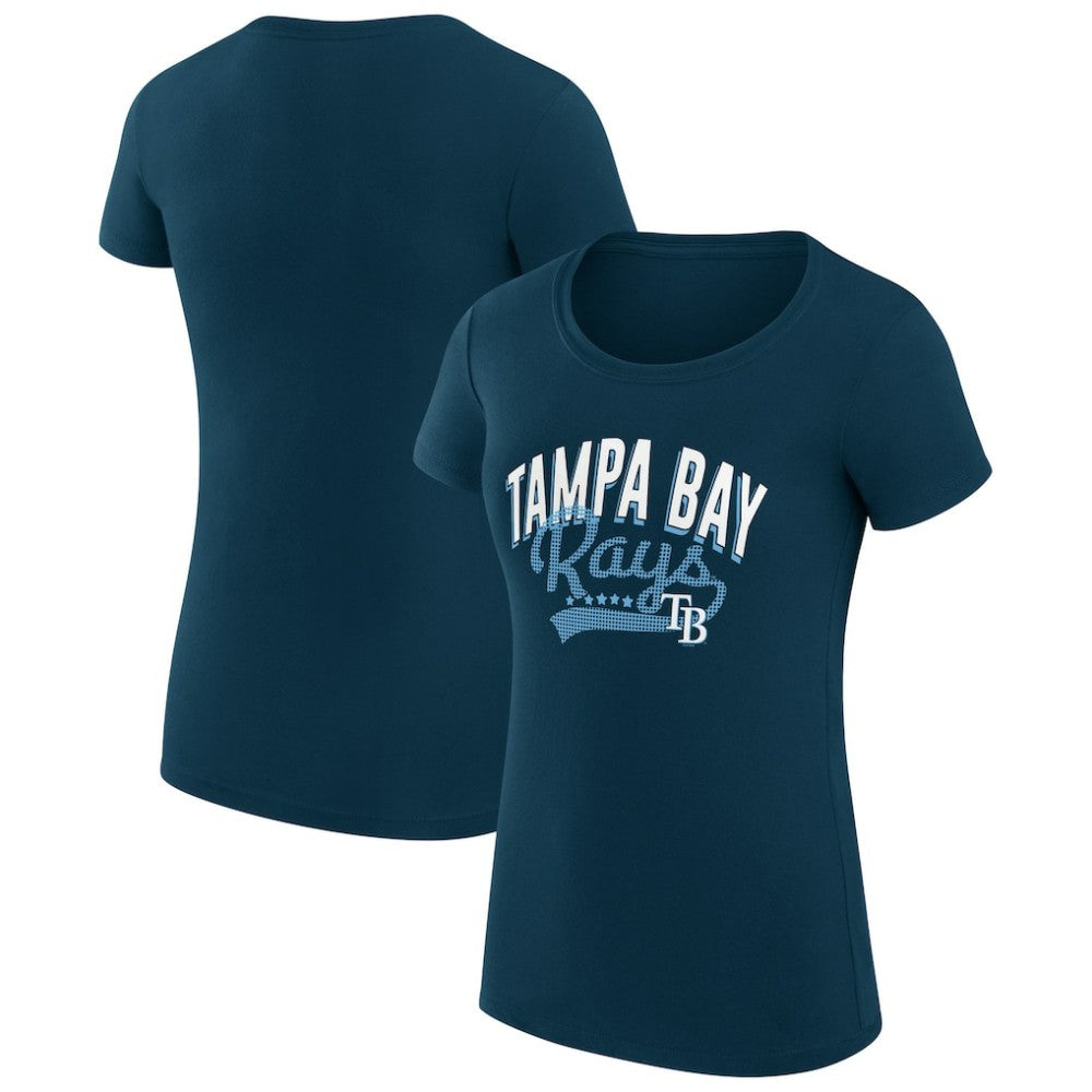 Tampa Bay Rays G-III 4Her by Carl Banks Women's Super-Slim Fit Lightweight Filigree Team T-Shirt On Sale