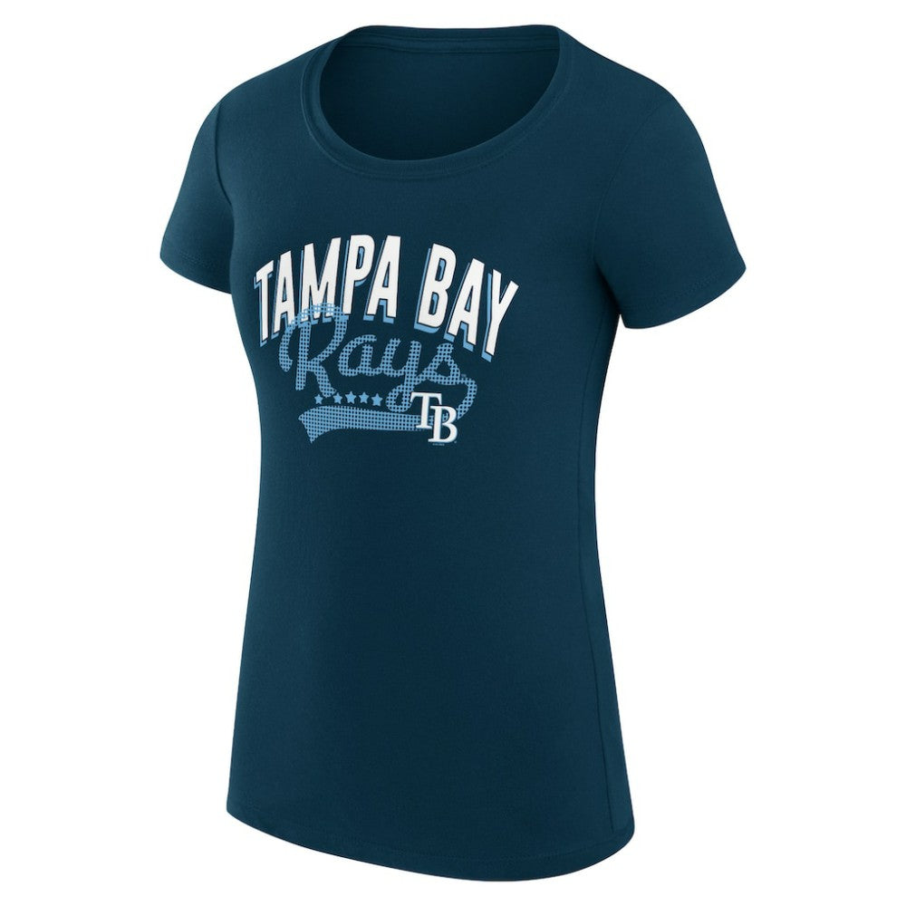 Tampa Bay Rays G-III 4Her by Carl Banks Women's Super-Slim Fit Lightweight Filigree Team T-Shirt On Sale