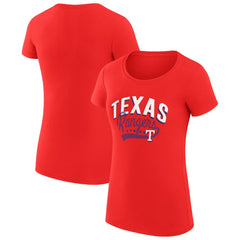 Texas Rangers G-III 4Her by Carl Banks Women's Super-Slim Fit Lightweight Filigree Team T-Shirt for sale
