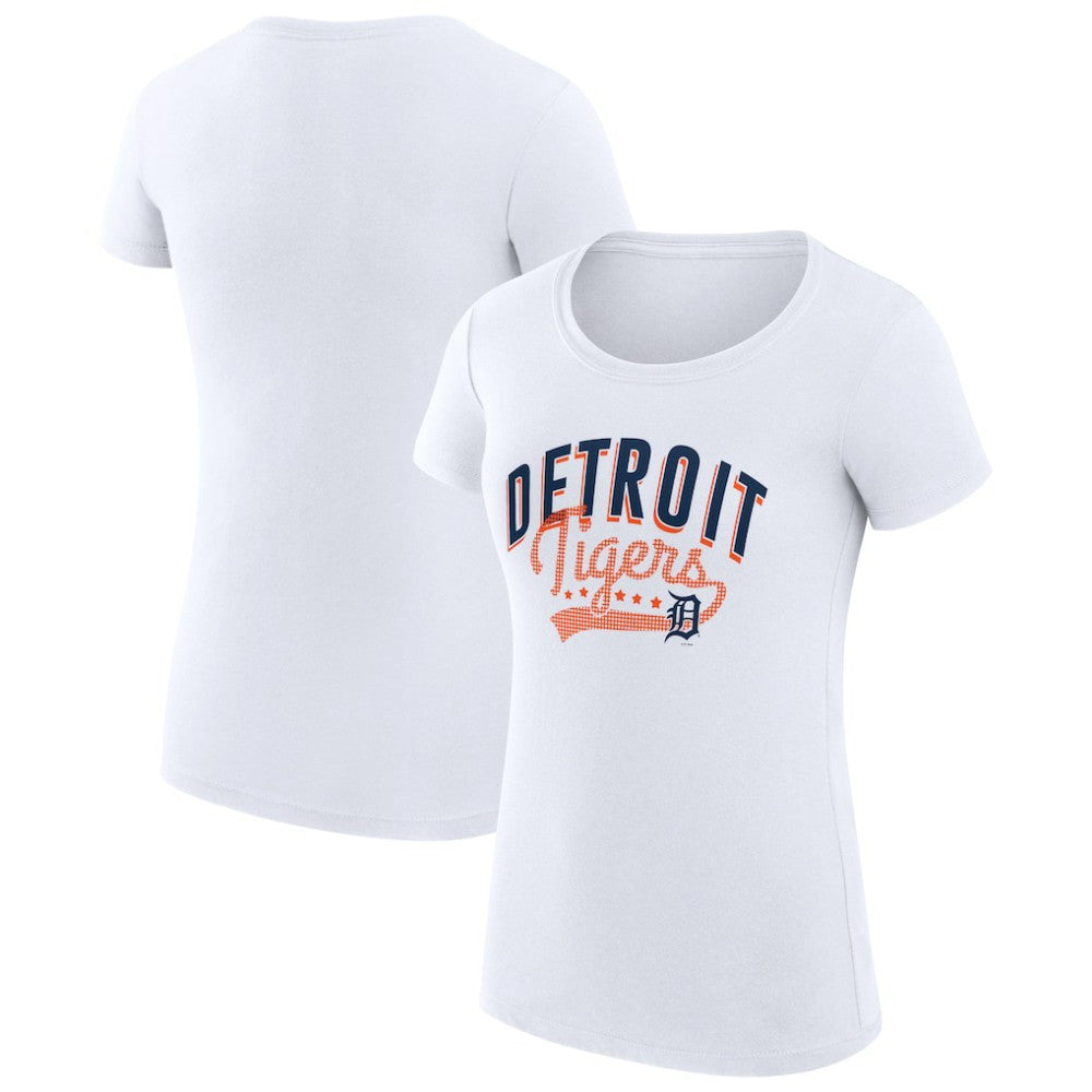 Detroit Tigers G-III 4Her by Carl Banks Women's Super-Slim Fit Lightweight Filigree Team T-Shirt for sale
