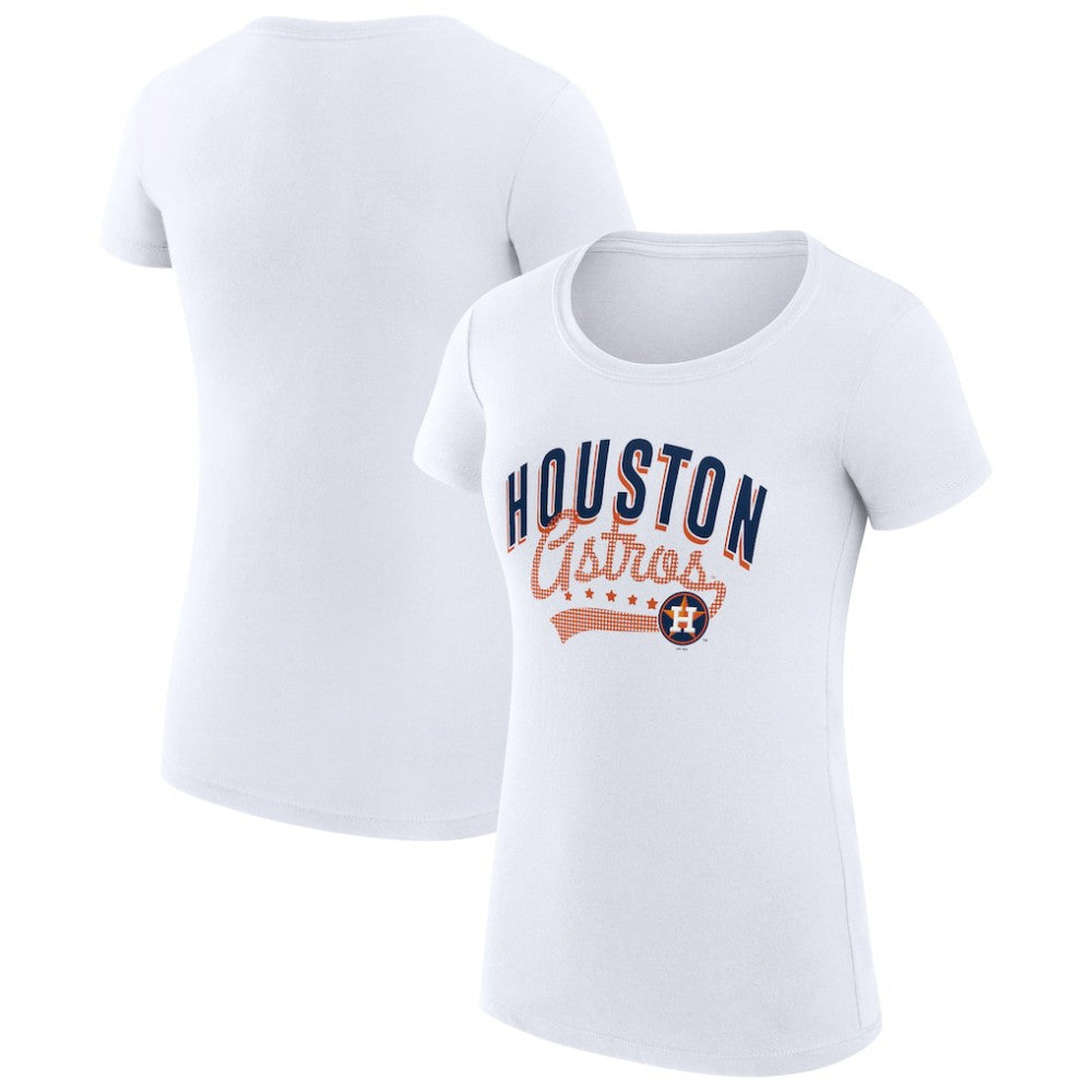 Houston Astros G-III 4Her by Carl Banks Women's Super-Slim Fit Lightweight Filigree Team T-Shirt Sale