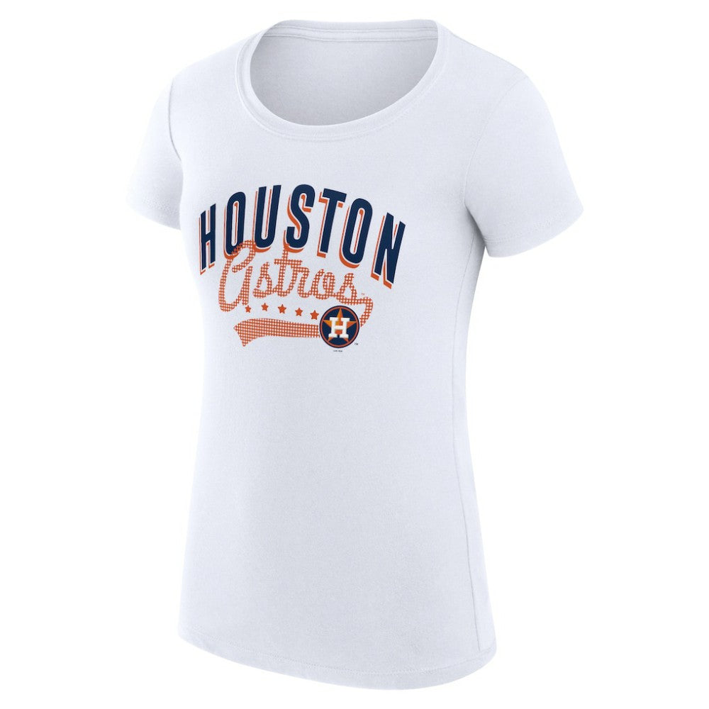 Houston Astros G-III 4Her by Carl Banks Women's Super-Slim Fit Lightweight Filigree Team T-Shirt Sale