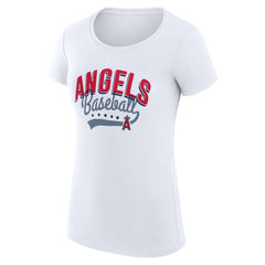 Los Angeles Angels G-III 4Her by Carl Banks Women's Super-Slim Fit Lightweight Filigree Team T-Shirt On Sale