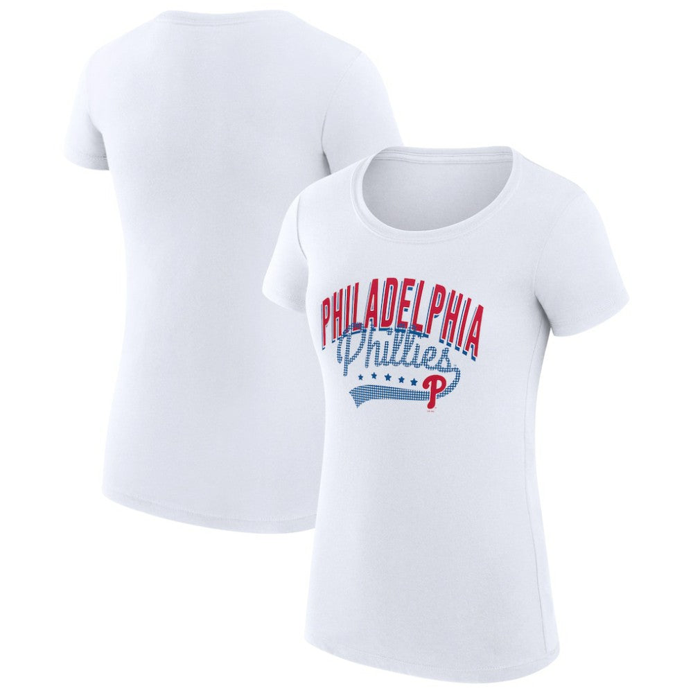 Philadelphia Phillies G-III 4Her by Carl Banks Women's Super-Slim Fit Lightweight Filigree Team T-Shirt Near Me