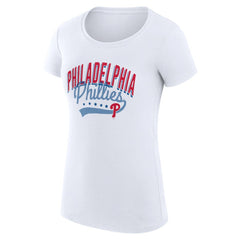 Philadelphia Phillies G-III 4Her by Carl Banks Women's Super-Slim Fit Lightweight Filigree Team T-Shirt Near Me
