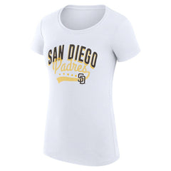 San Diego Padres G-III 4Her by Carl Banks Women's Super-Slim Fit Lightweight Filigree Team T-Shirt discount