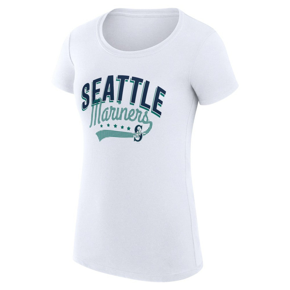 Seattle Mariners G-III 4Her by Carl Banks Women's Super-Slim Fit Lightweight Filigree Team T-Shirt Clearance