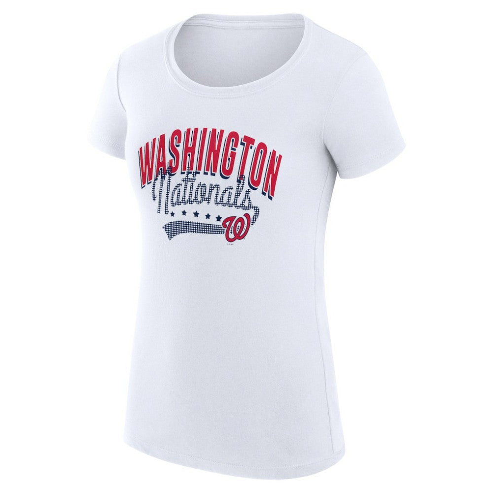 Washington Nationals G-III 4Her by Carl Banks Women's Super-Slim Fit Lightweight Filigree Team T-Shirt Near Me