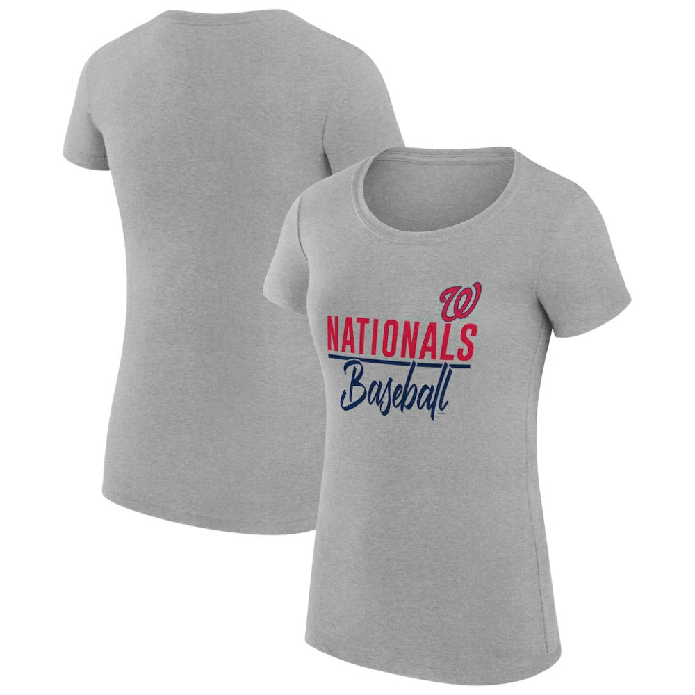 Washington Nationals G-III 4Her by Carl Banks Women's Super-Slim Fit Lightweight Team Graphic T-Shirt Sale