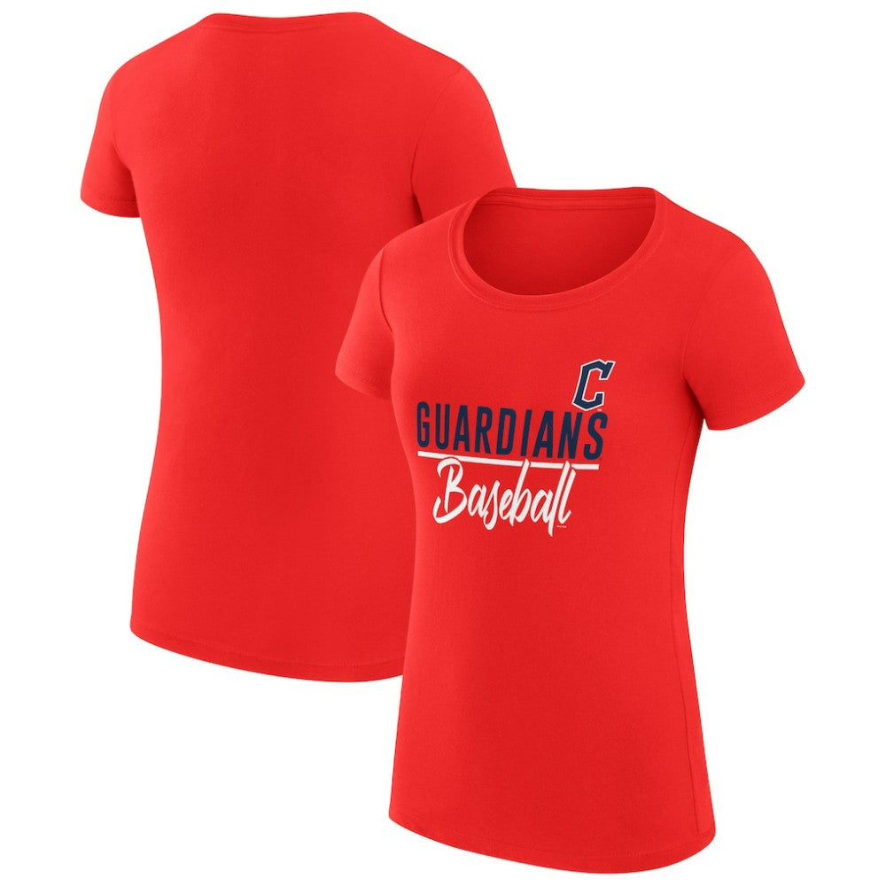 Cleveland Guardians G-III 4Her by Carl Banks Women's Super-Slim Fit Lightweight Team Graphic T-Shirt On Sale