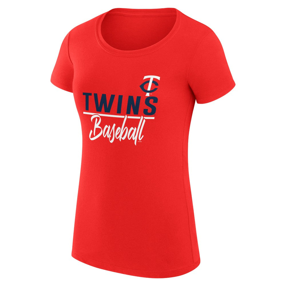 Minnesota Twins G-III 4Her by Carl Banks Women's Super-Slim Fit Lightweight Team Graphic T-Shirt Lifestyle