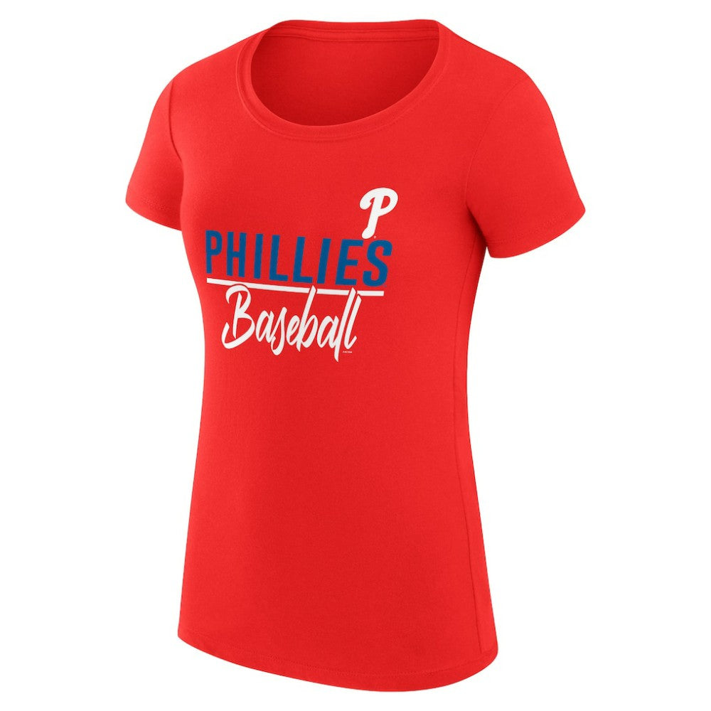 Philadelphia Phillies G-III 4Her by Carl Banks Women's Super-Slim Fit Lightweight Team Graphic T-Shirt On Sale