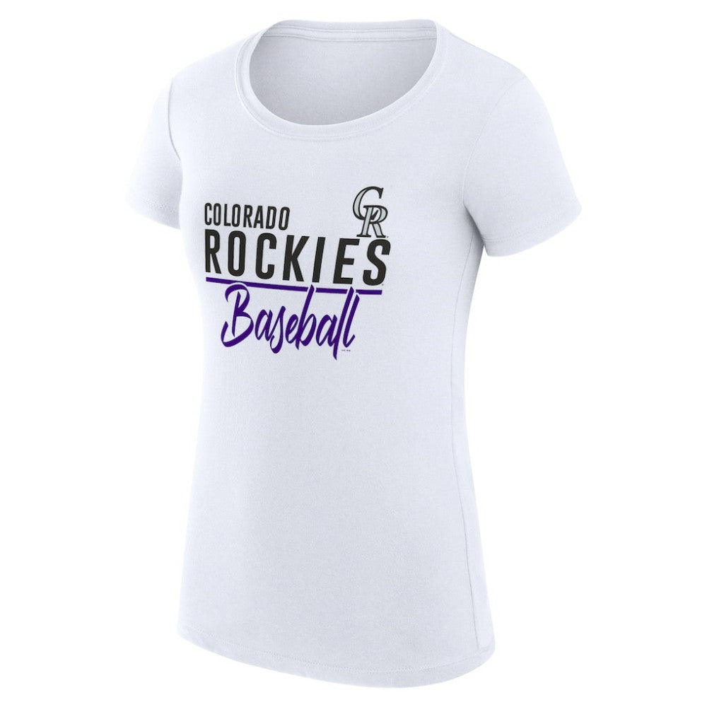 Colorado Rockies G-III 4Her by Carl Banks Women's Super-Slim Fit Lightweight Team Graphic T-Shirt for sale
