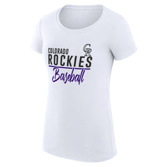Colorado Rockies G-III 4Her by Carl Banks Women's Super-Slim Fit Lightweight Team Graphic T-Shirt for sale