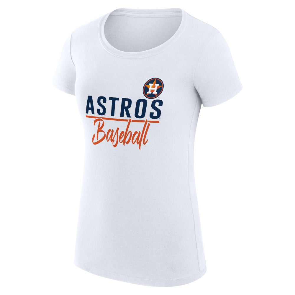 Houston Astros G-III 4Her by Carl Banks Women's Super-Slim Fit Lightweight Team Graphic T-Shirt Clearance