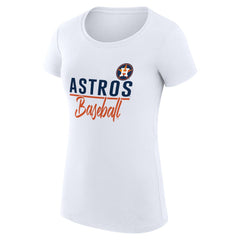 Houston Astros G-III 4Her by Carl Banks Women's Super-Slim Fit Lightweight Team Graphic T-Shirt Clearance